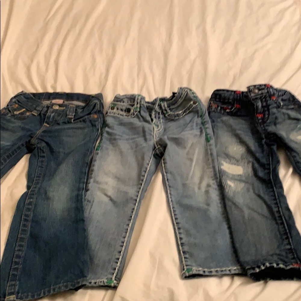 Boys 4T Authentic true Religion Jeans- 3pack set
